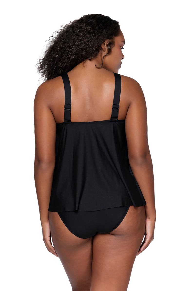 Sunsets Escape Sadie Tankini Swimsuit Top, Alternate, color, Black