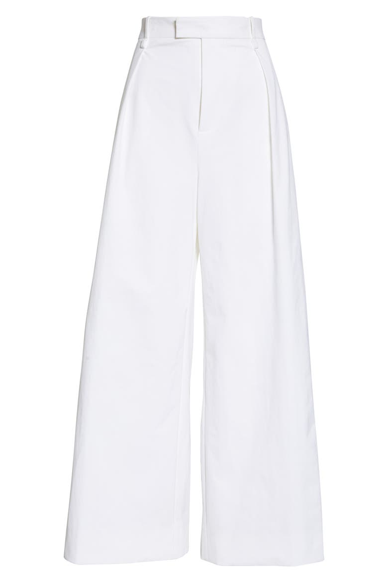 Wide Leg Stretch Canvas Pants, Alternate, color, OPTIC WHITE