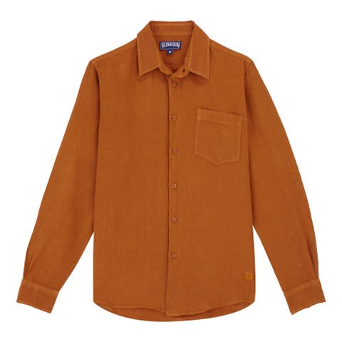 Men's Solid Linen Shirt