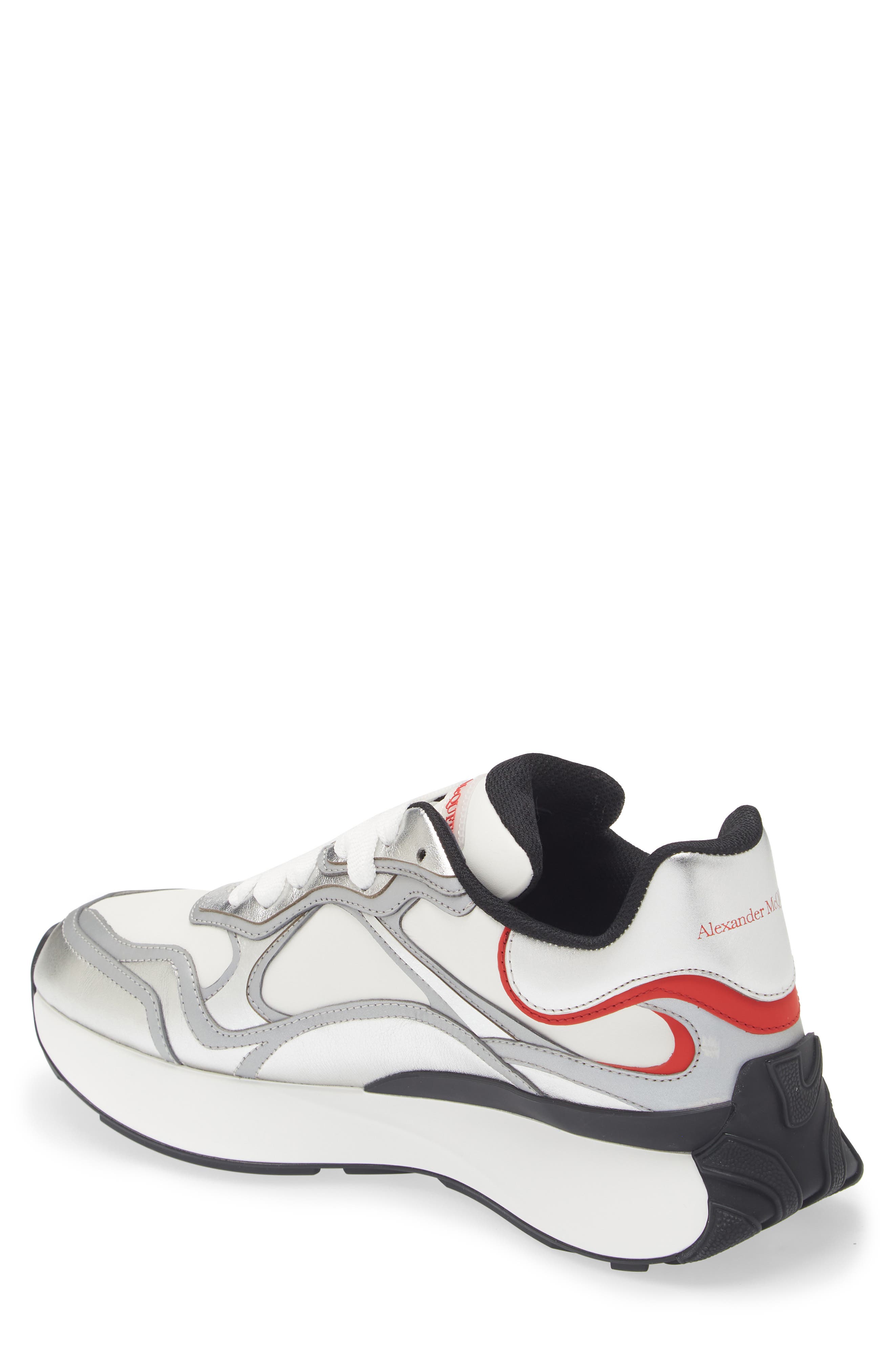 Sprint Runner Sneaker, Alternate, color, SILVER/ WHITE/ BLACK