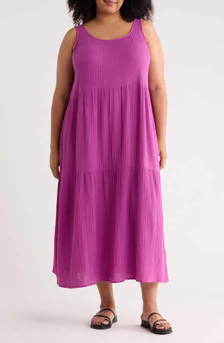 Eileen Fisher Organic Cotton Tiered Maxi Dress