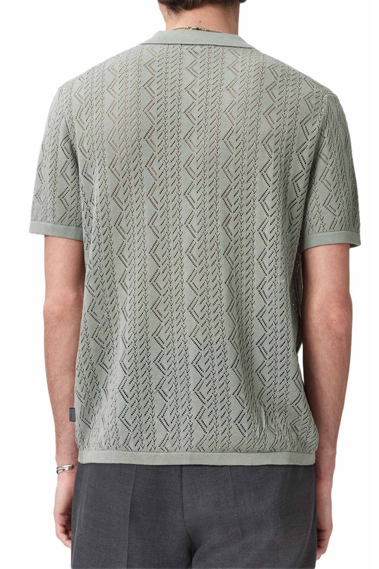 Emil Pointelle Short Sleeve Caridgan, Alternate, color, GREY SKY