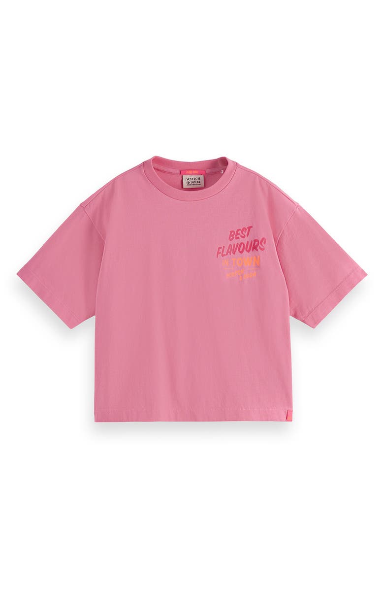 Scotch & Soda Kids' Loose Fit Cotton Graphic T-Shirt, Main, color, Cotton Candy