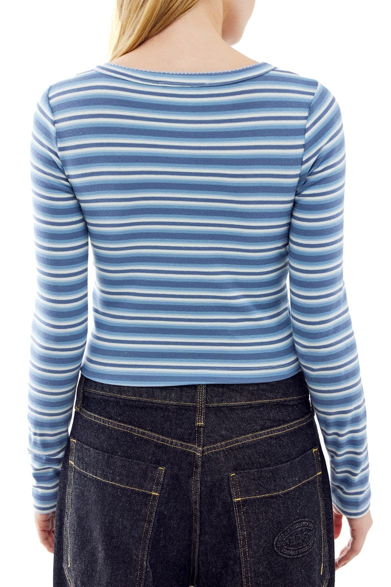 Stripe Cardigan, Alternate, color, BLUE