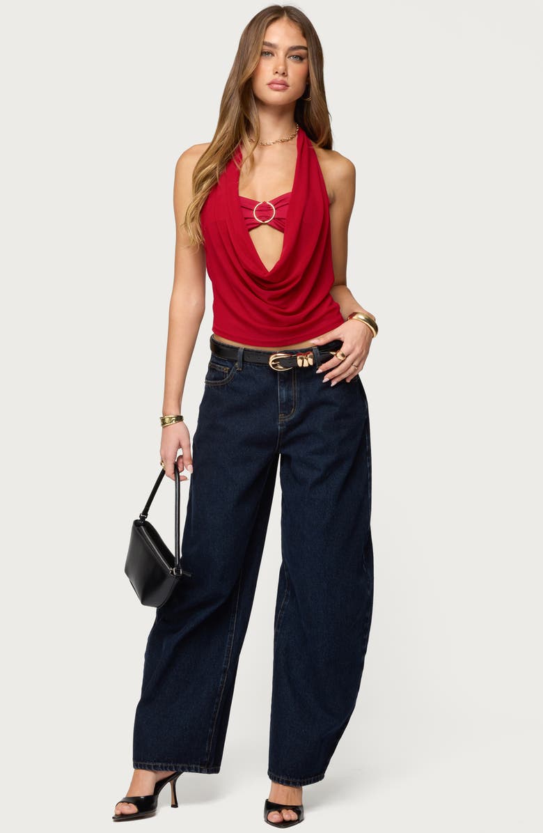 EDIKTED Issey Layered Cowl Neck Top, Alternate, color,