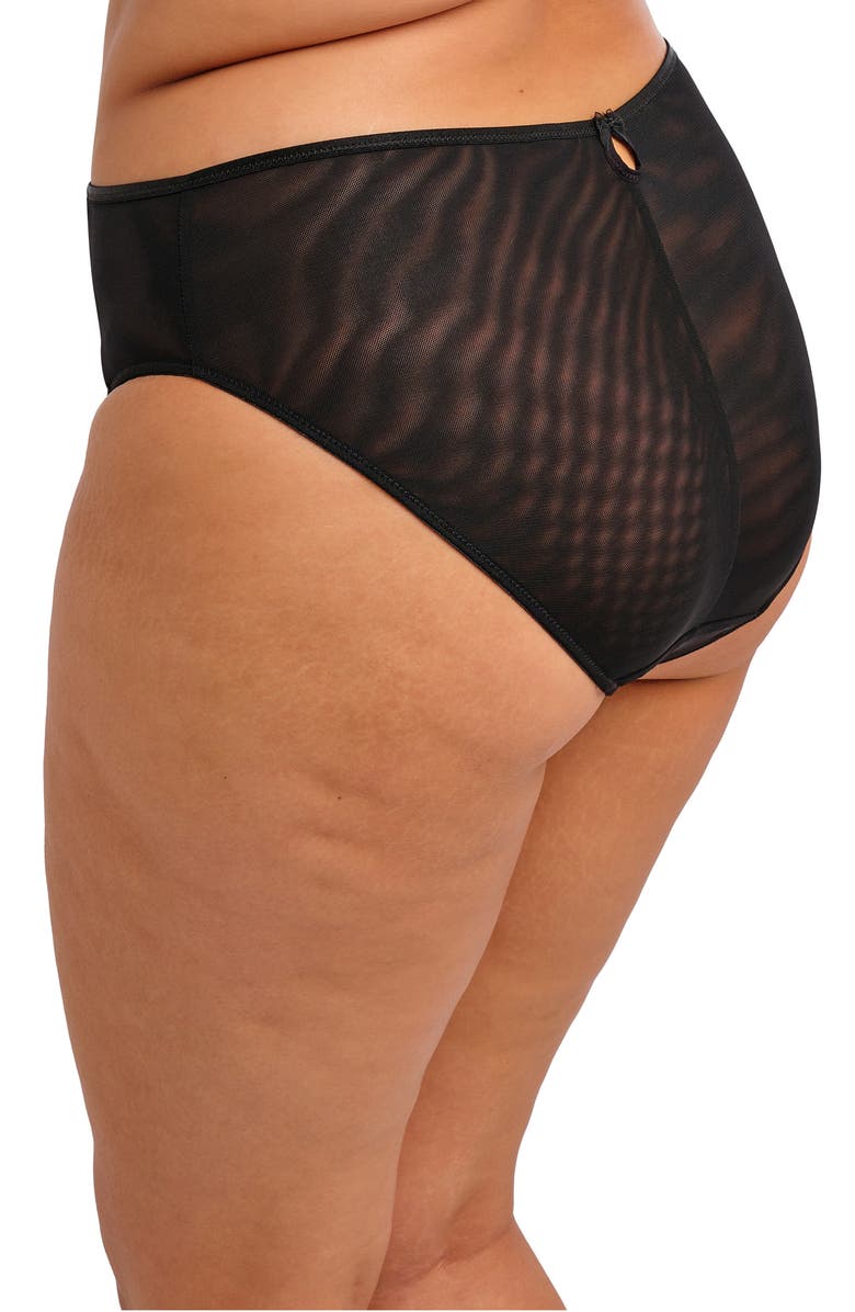 Elomi Teagan High Leg Briefs, Alternate, color, Black/ Rainbow