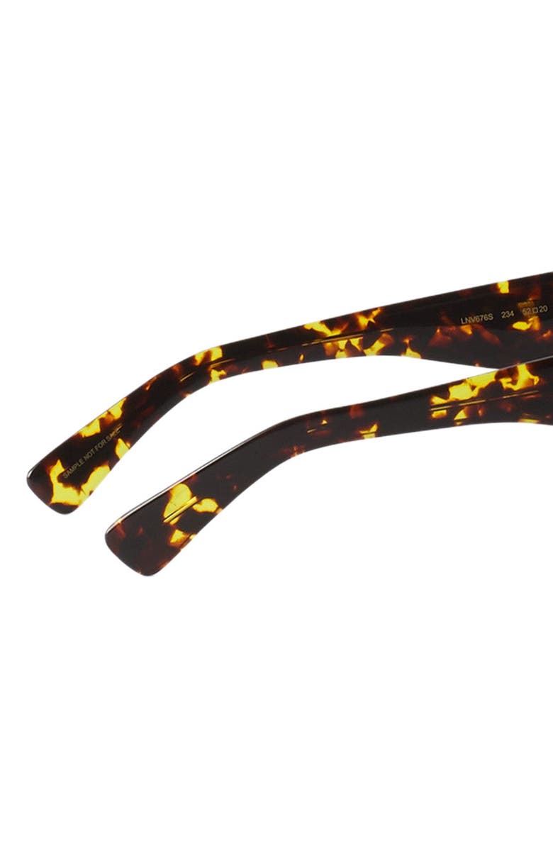 Lanvin Lunettes Maxi Rectangle Lanvin Signature, Alternate, color, Amber-Turtoise