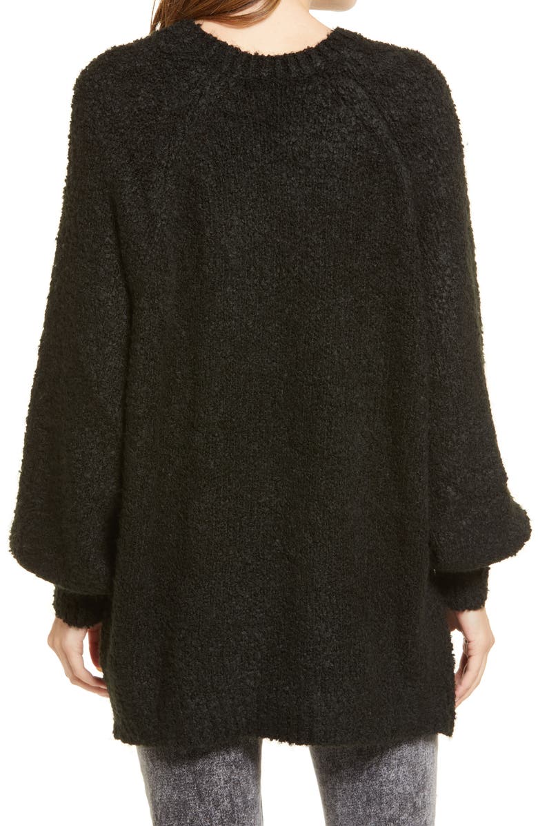 Topshop Bouclé Oversize Sweater, Alternate, color,