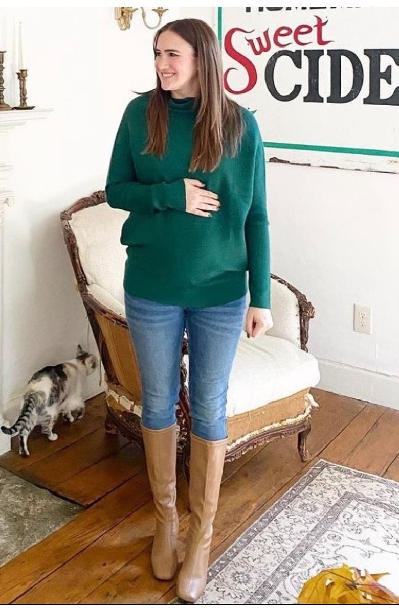 PinkBlush Funnel Neck Dolman Sleeve Sweater, Alternate, color,