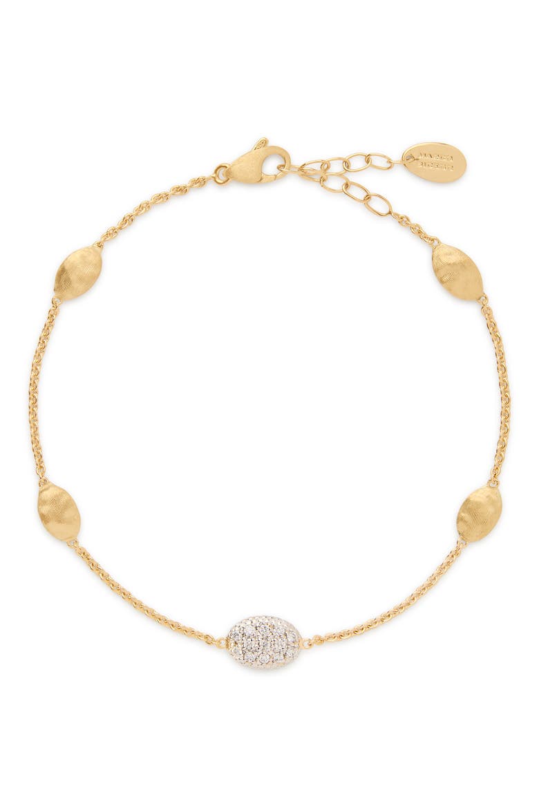 Siviglia Diamond Station Bracelet, Main, color, 18K YELLOW/WHITE GOLD