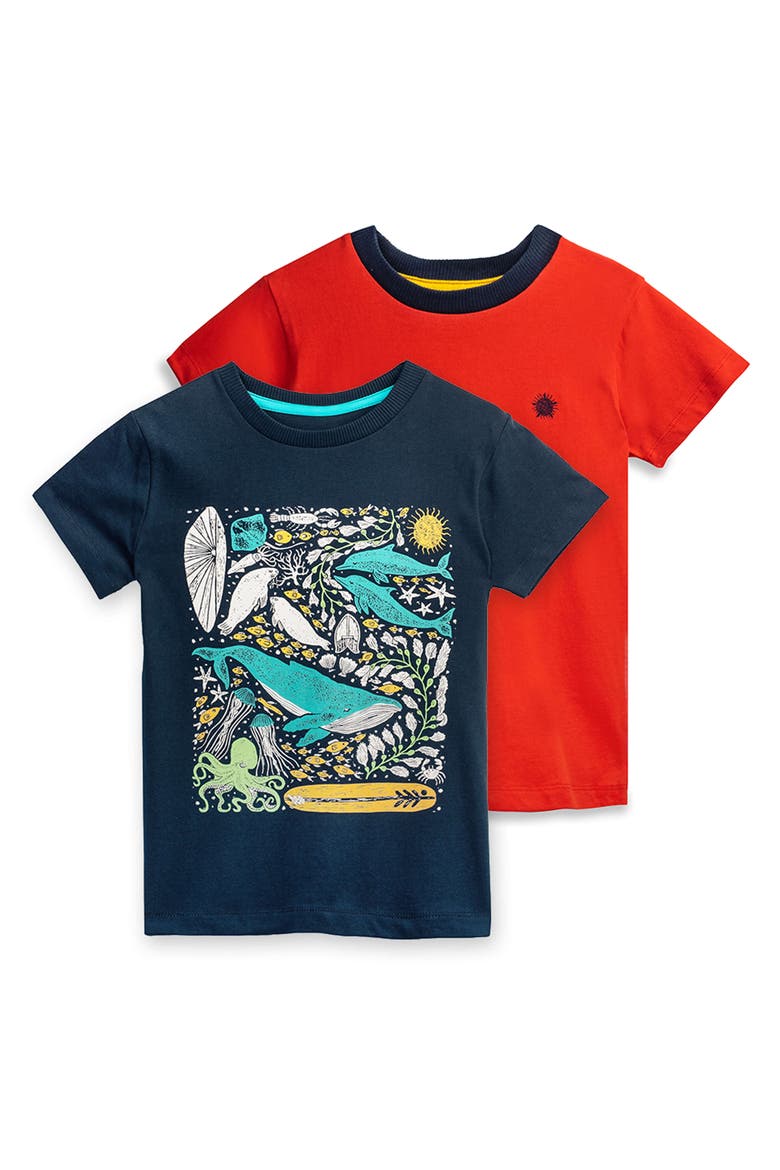 Organic Cotton Boys Short Sleeve Graphic T-Shirt 2-pack, Main, color, Under The Sea