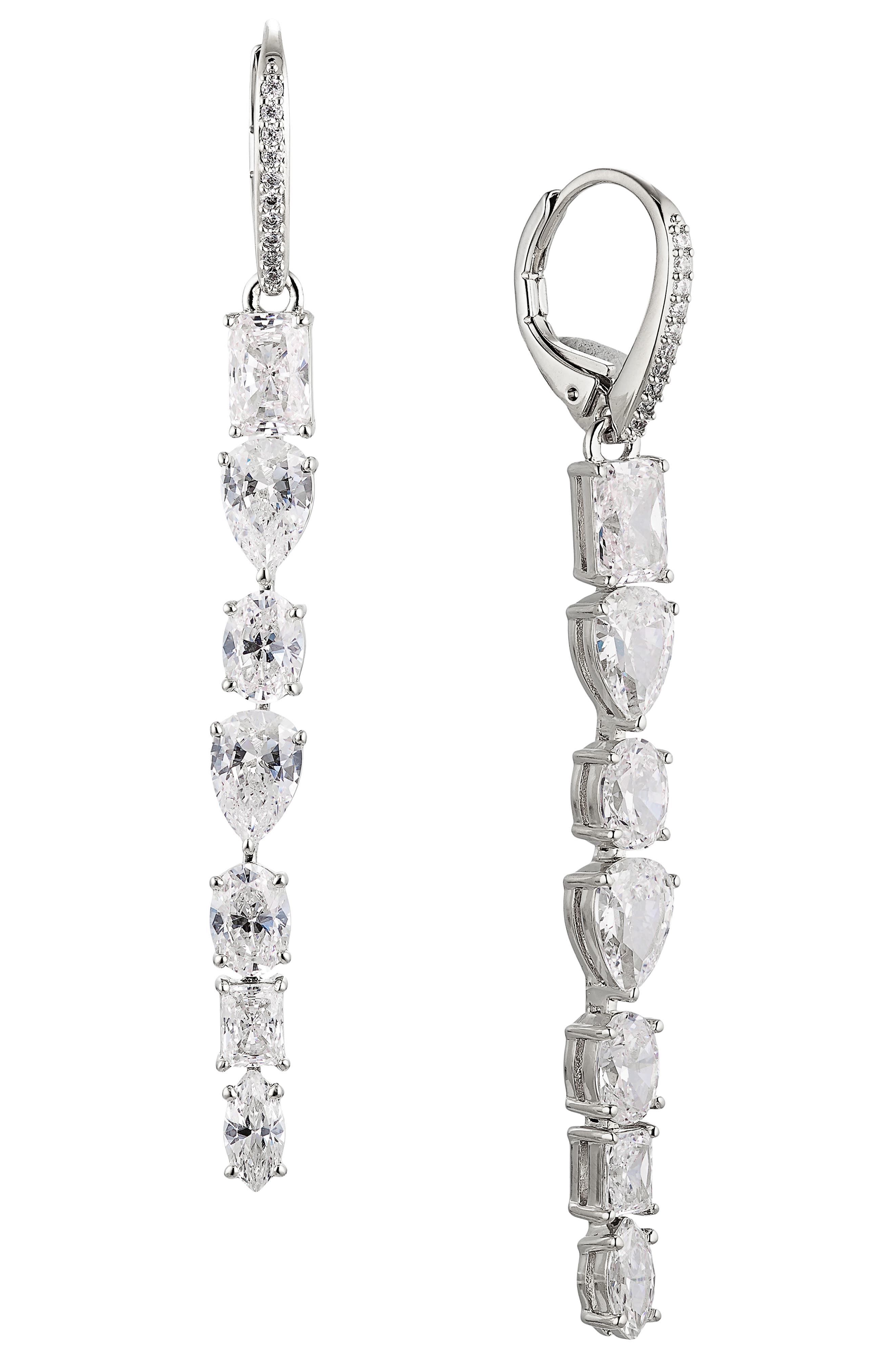 Nadri RSVP Cubic Zirconia Linear Earrings