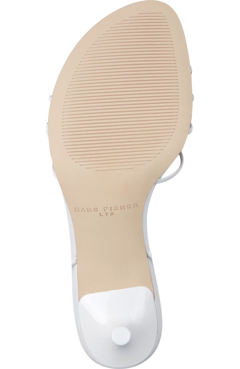 Marc Fisher Gineva Ankle Wrap Kitten Heel Sandal, Alternate, color, White