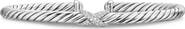 David Yurman Cable Flex X Station Bracelet in Sterling Silver with Diamonds, 4mm