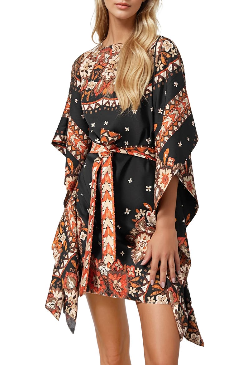 Short dress with ribbon, Alternate, color, Multicolor