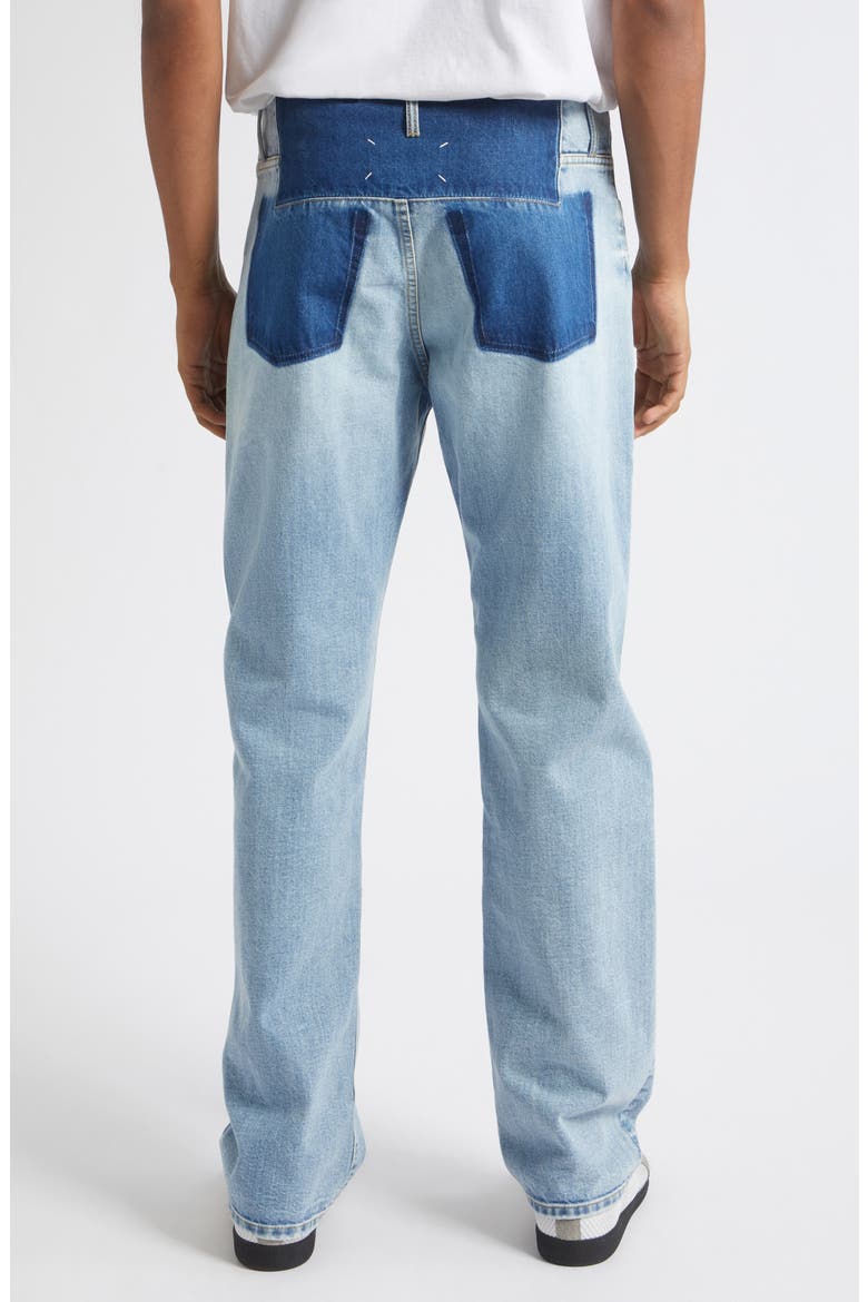Waistless Straight Leg Jeans, Alternate, color, SHADES OF INDIGO BLUE