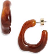 Nordstrom Resin Curved Hoop Earrings