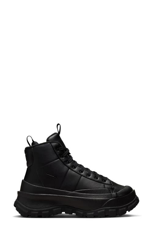 Nike Blazer Roam Mid Winterized Sneaker In Black/black/red