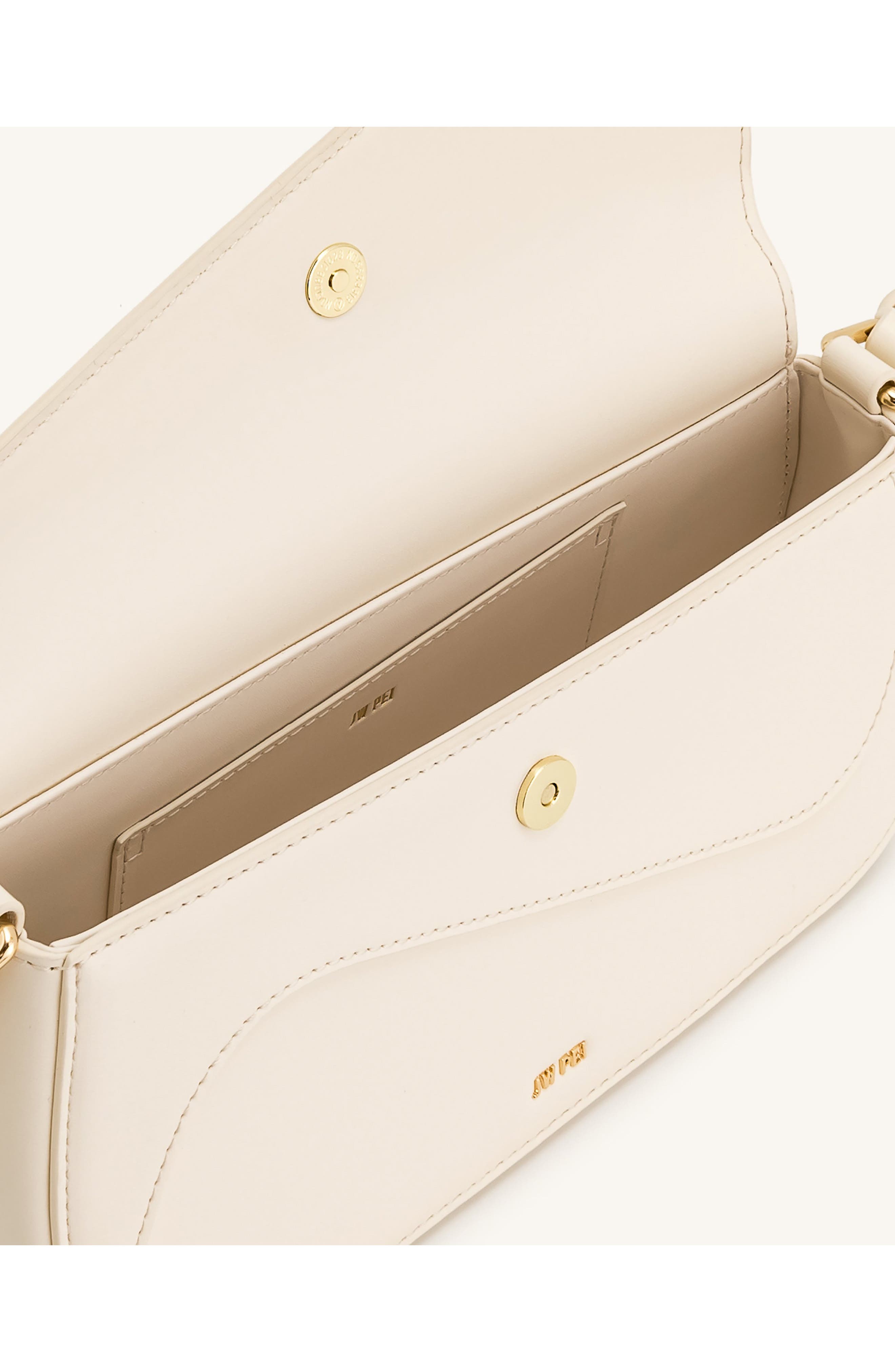 Addisyn Faux Leather Shoulder Bag, Alternate, color, WHITE