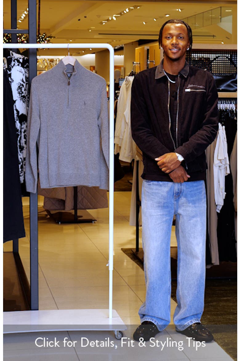 Regular Fit Wool Quarter Zip Sweater video