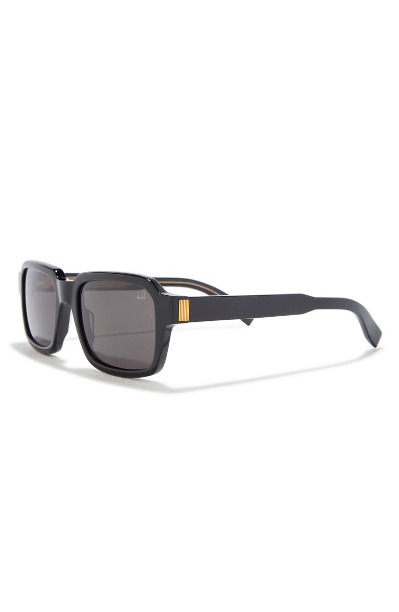 Dunhill 54mm Rectangular Sunglasses, Alternate, color, Black Black Grey