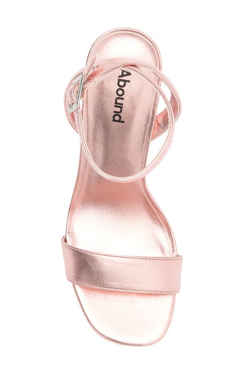 Abound Monica Block Heel Platform Sandal In Rose Gold Metallic