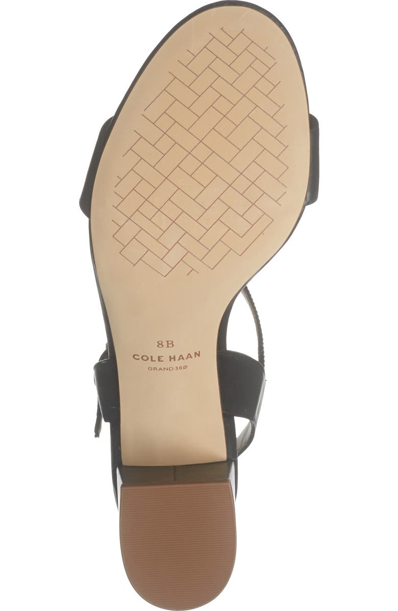 Cole Haan Josie Block Heel Sandal, Alternate, color, Black Leather / Woven