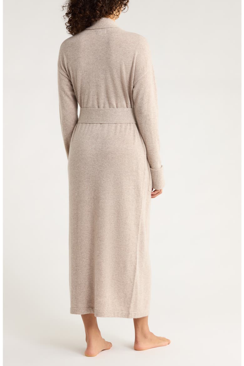 Cashmere Robe, Alternate, color, TAN OXFORD HEATHER