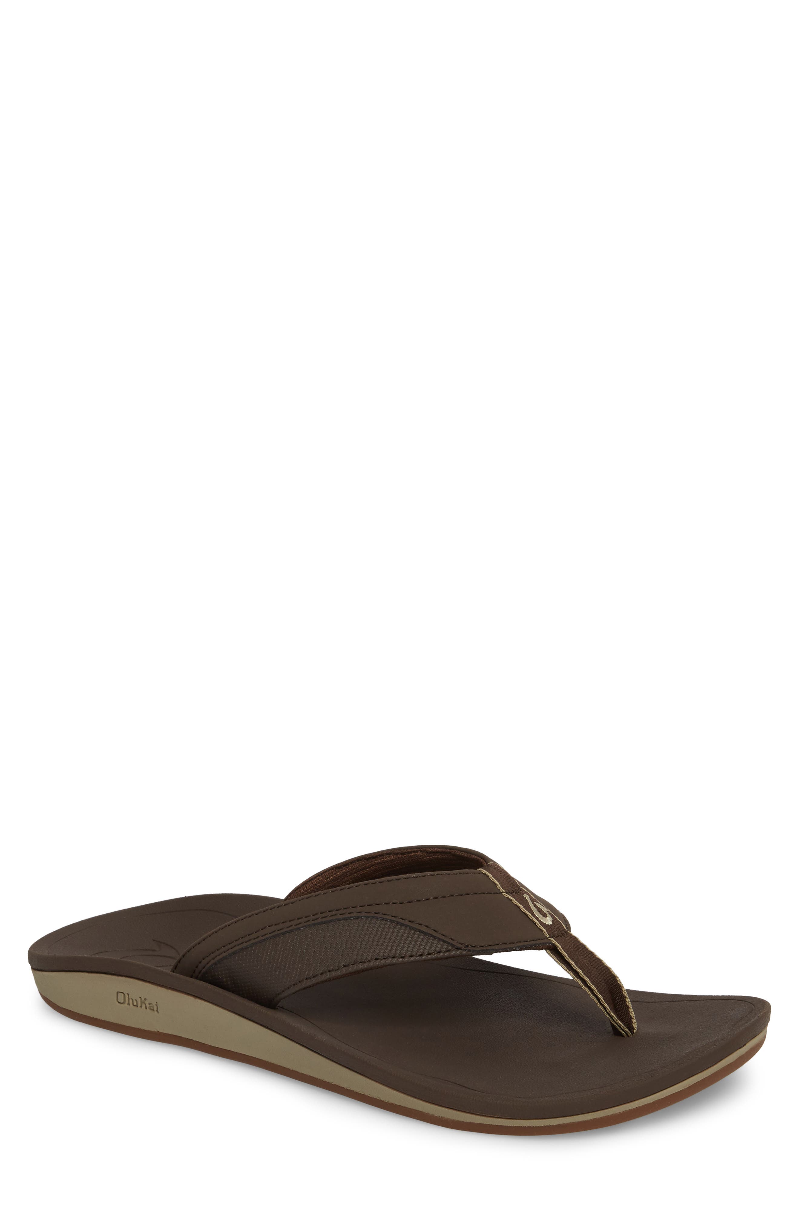 Nohona Flip Flop, Main, color, DARK WOOD/ DARK WOOD