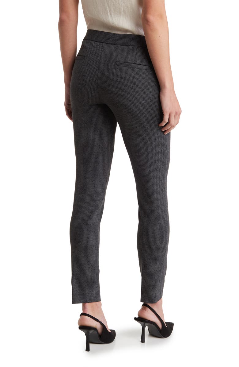 Amanda & Chelsea Amanda Slim Ankle Grid Pants, Alternate, color, Charcoal