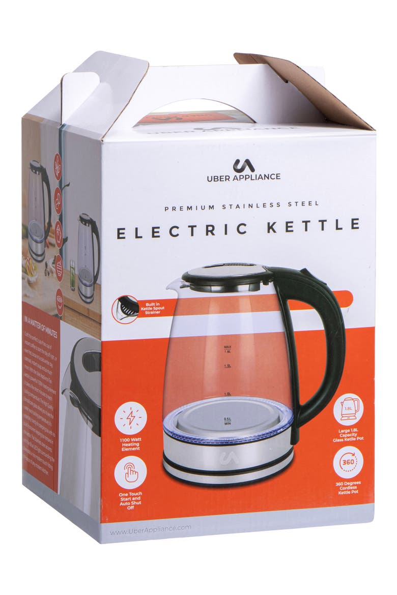 Electric Tea Kettle, Alternate, color, BLACK