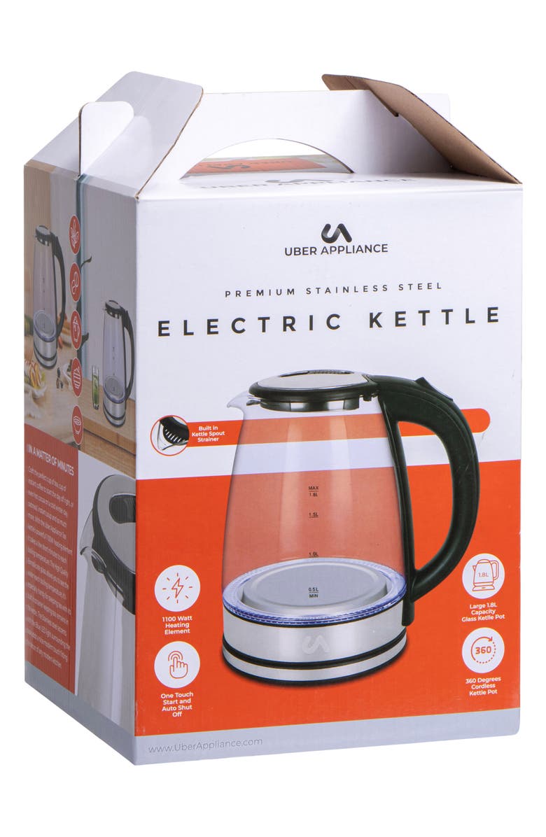 UBER APPLIANCE Electric Tea Kettle, Alternate, color, Black