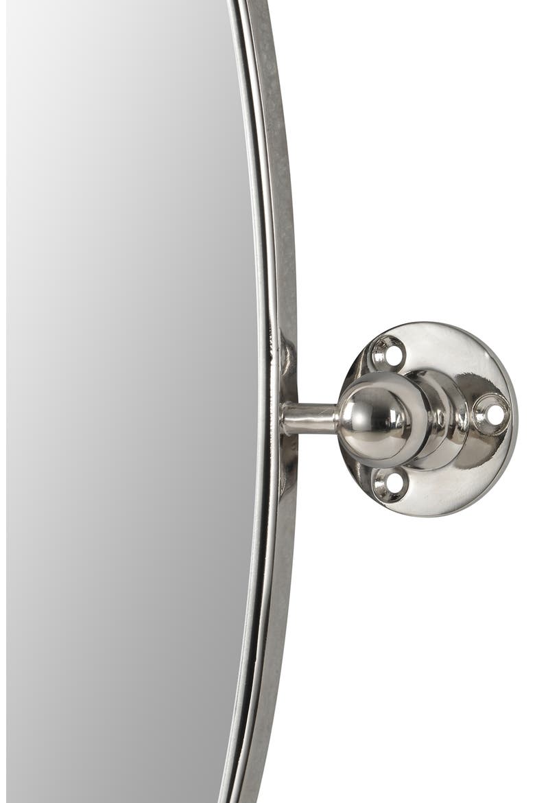 Azalea Oval Wall Mirror, Alternate, color, POLISHED NICKEL