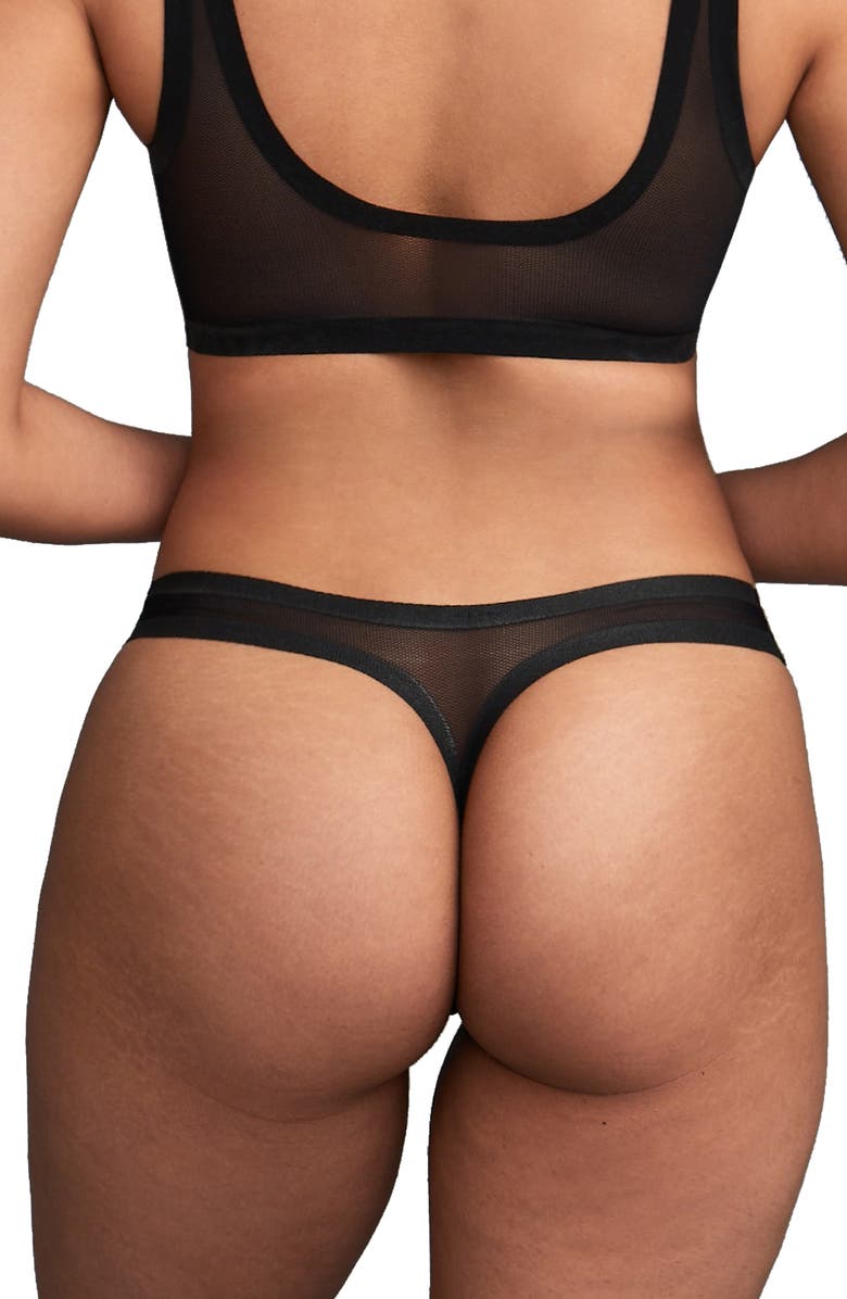 EBY 2-Pack Sheer Thongs, Alternate, color, Black