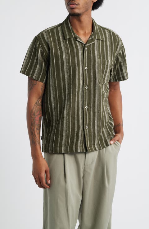Hugh Stripe Camp Shirt