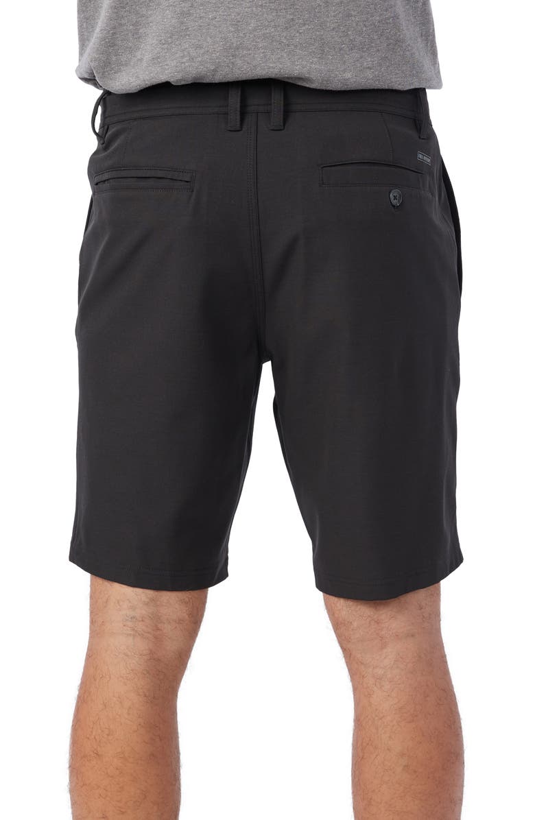 O'Neill Reserve Light Check Water Repellent Bermuda Shorts, Alternate, color, Black