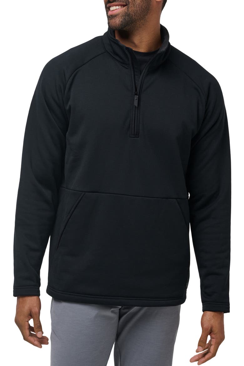 Quest Polar Fleece Quarter Zip, Main, color, BLACK