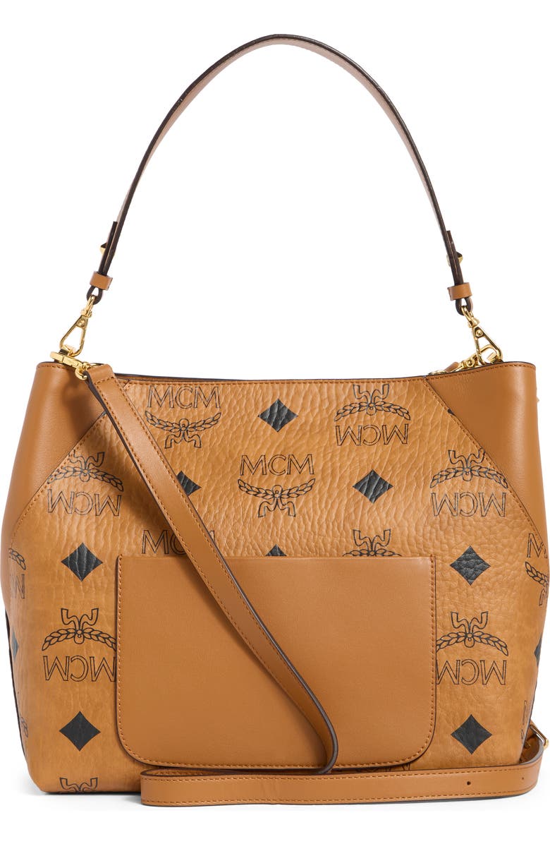 MCM Aren Monogram Coated Canvas Shoulder Bag, Alternate, color,