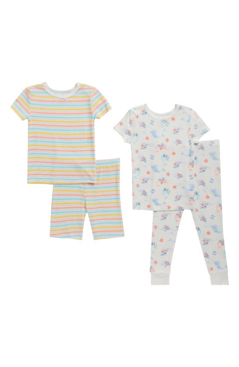Kids' Dolphins 4-Piece Pajama Set