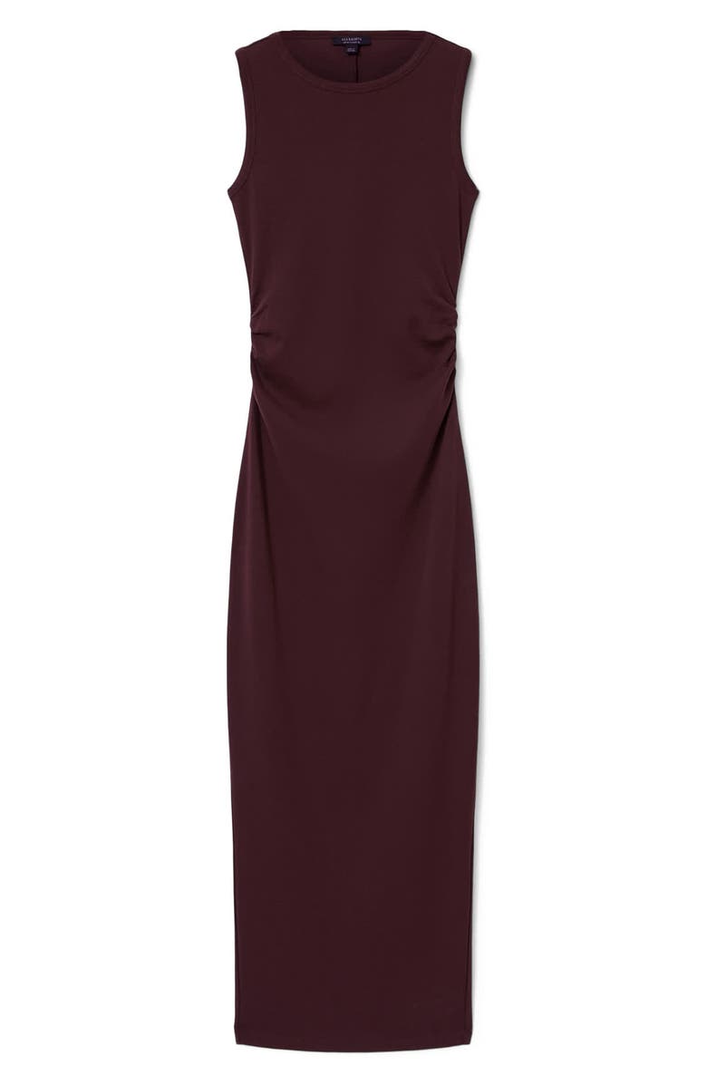AllSaints Katarina Ruched Side Maxi Dress, Alternate, color, Oxblood Red