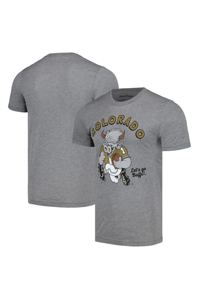 Men's Homefield Heather Gray Colorado Buffaloes Tri-Blend T-Shirt, Alternate, color, Heather Gray