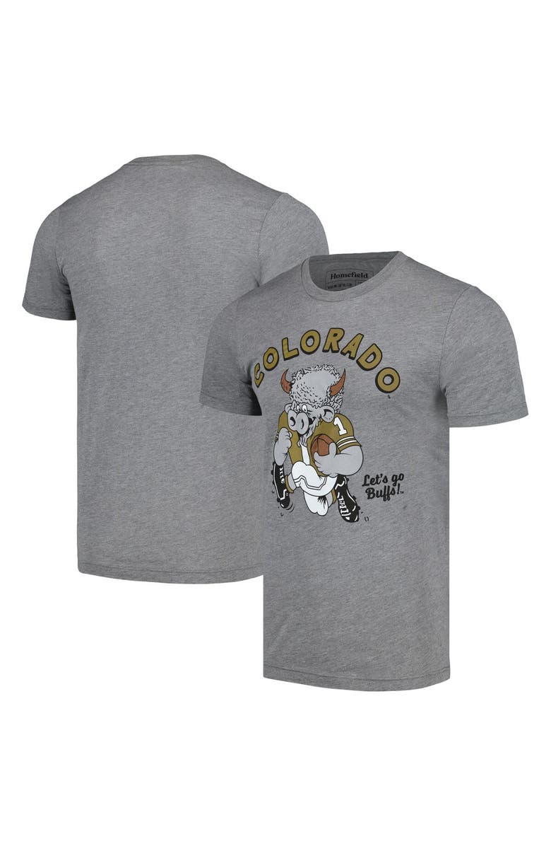 HOMEFIELD Men's Homefield Heather Gray Colorado Buffaloes Tri-Blend T-Shirt, Alternate, color, Heather Gray