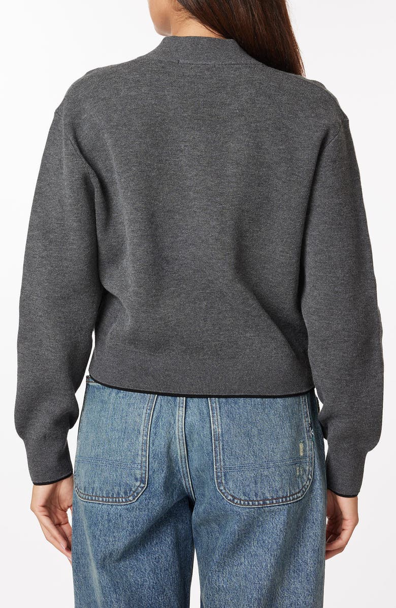 Scotch & Soda Compact Knit Crop Bomber Cardigan, Alternate, color, 