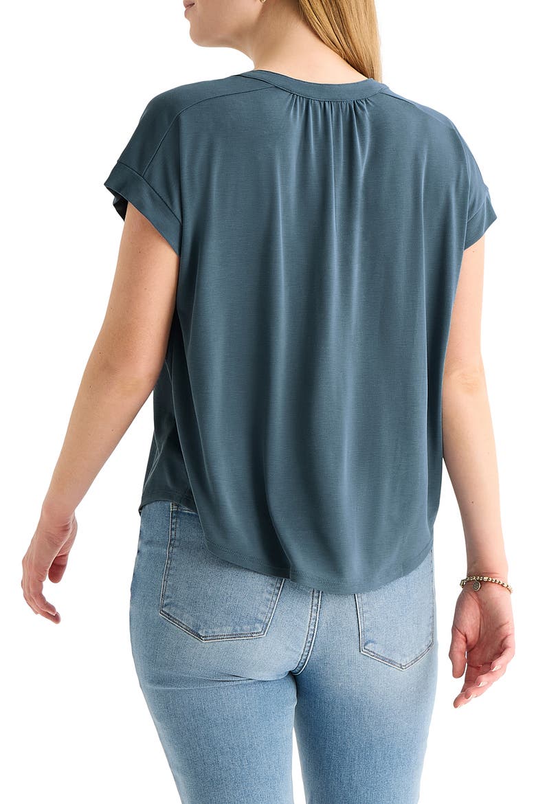 Sandwash Notch Top, Alternate, color, DARK DENIM