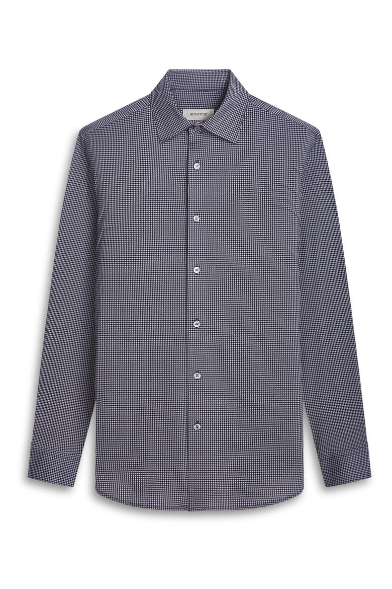 James OoohCotton® Micropattern Button-Up Shirt, Alternate, color, BLACK