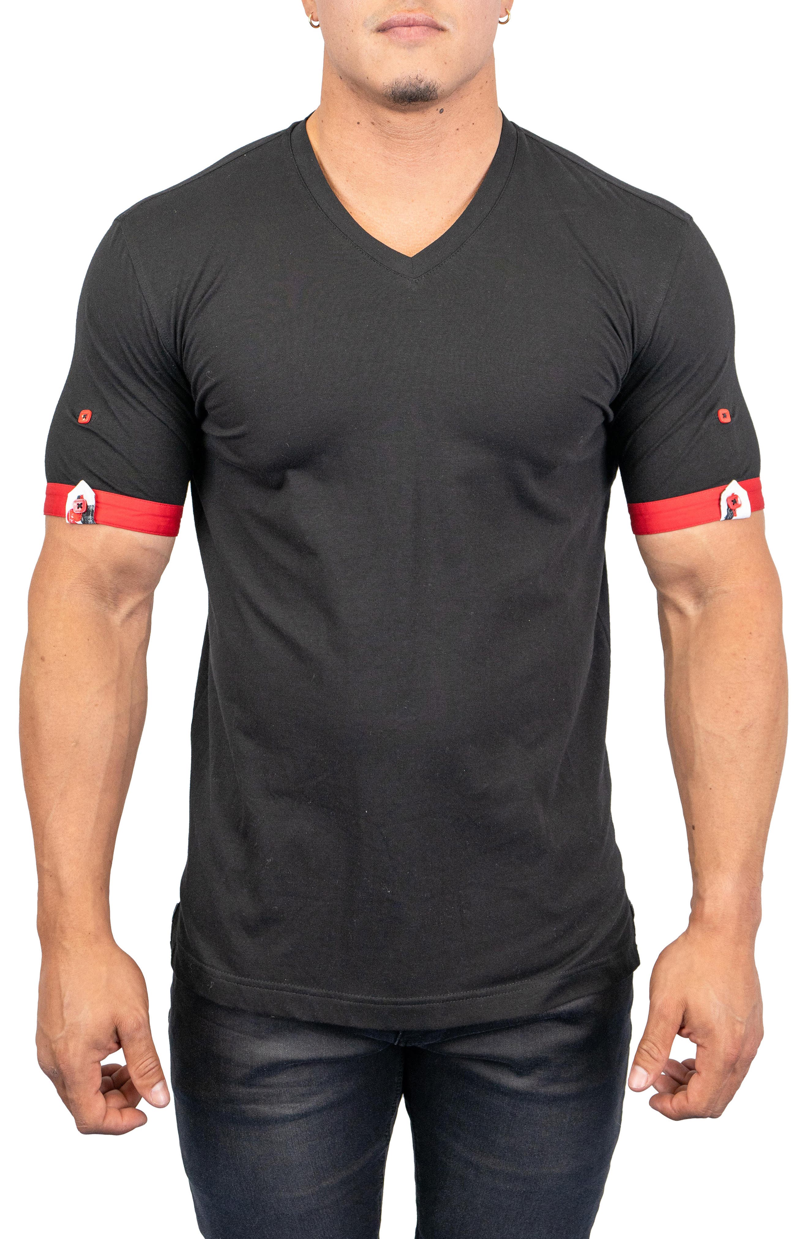 Maceoo Vivaldi Solid Dog V-Neck T-Shirt