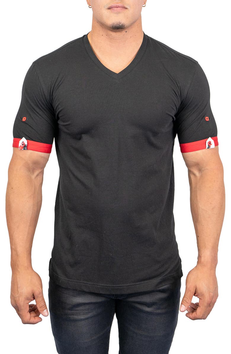 Maceoo Vivaldi Solid Dog V-Neck T-Shirt, Main, color, Black