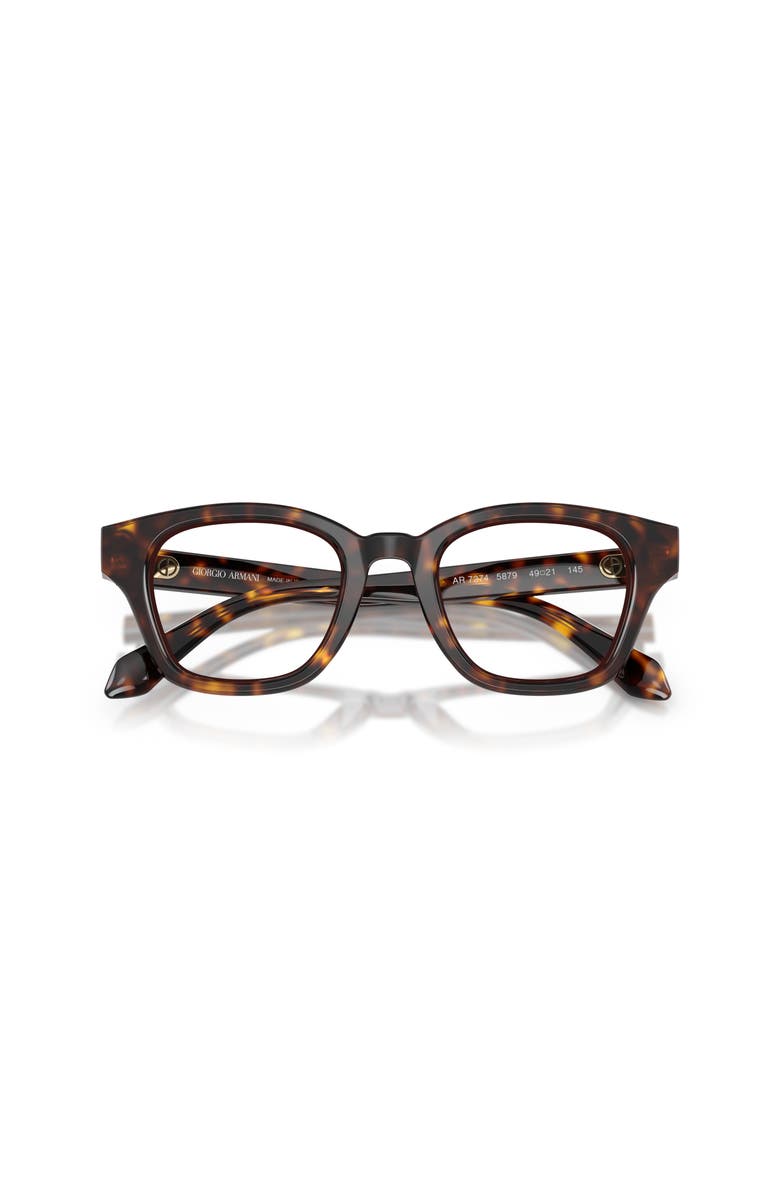 Giorgio Armani 47mm Rectangle optical glasses, Alternate, color, Tortoise