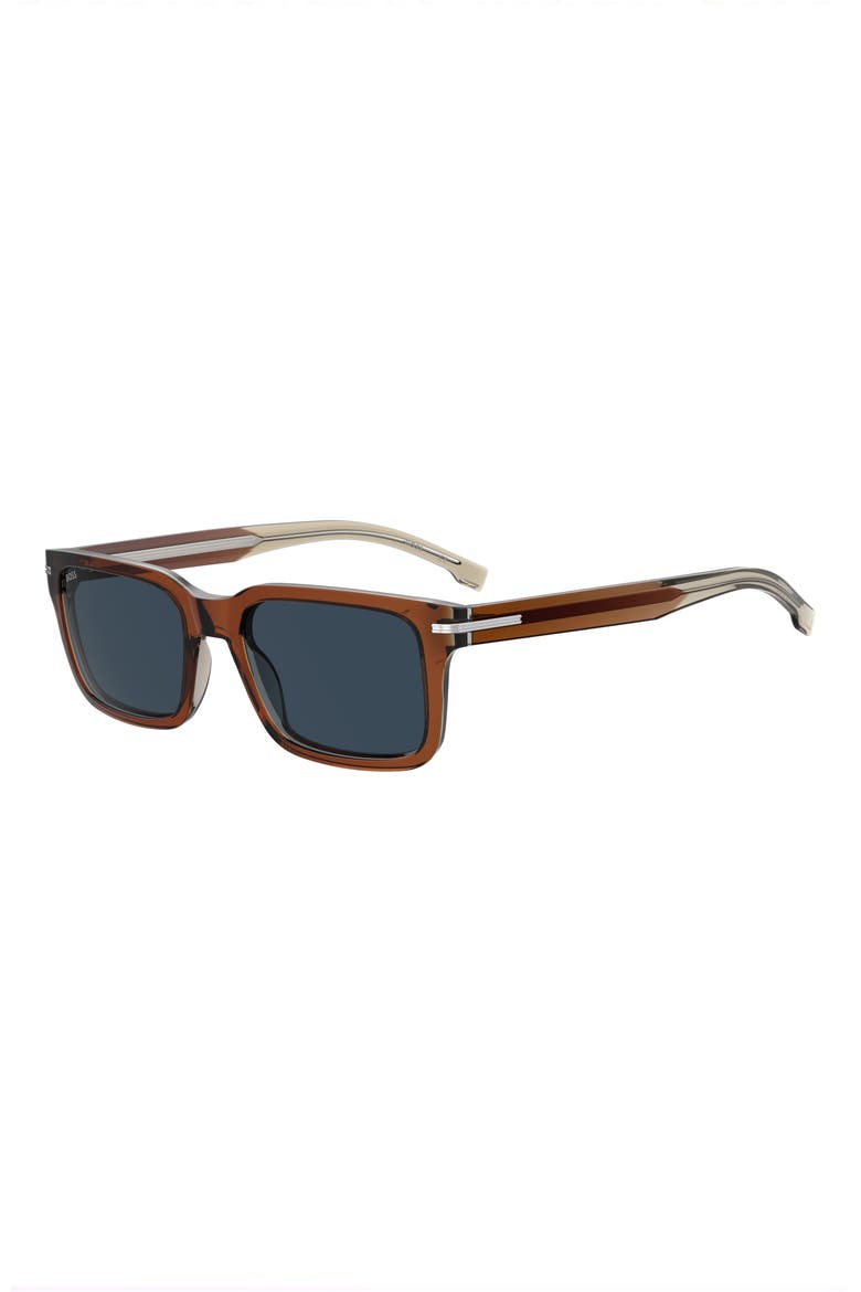 1628/S 54mm Rectangular Sunglasses, Alternate, color, BROWN