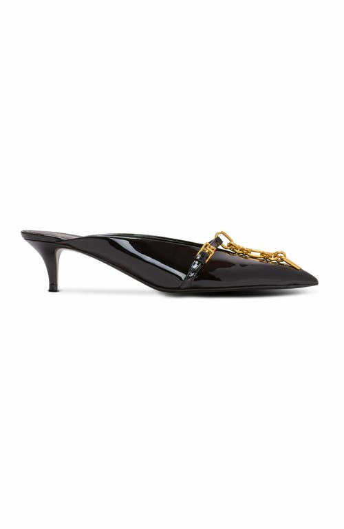Balmain Sync Patent Leather Mules With Pointed Toe